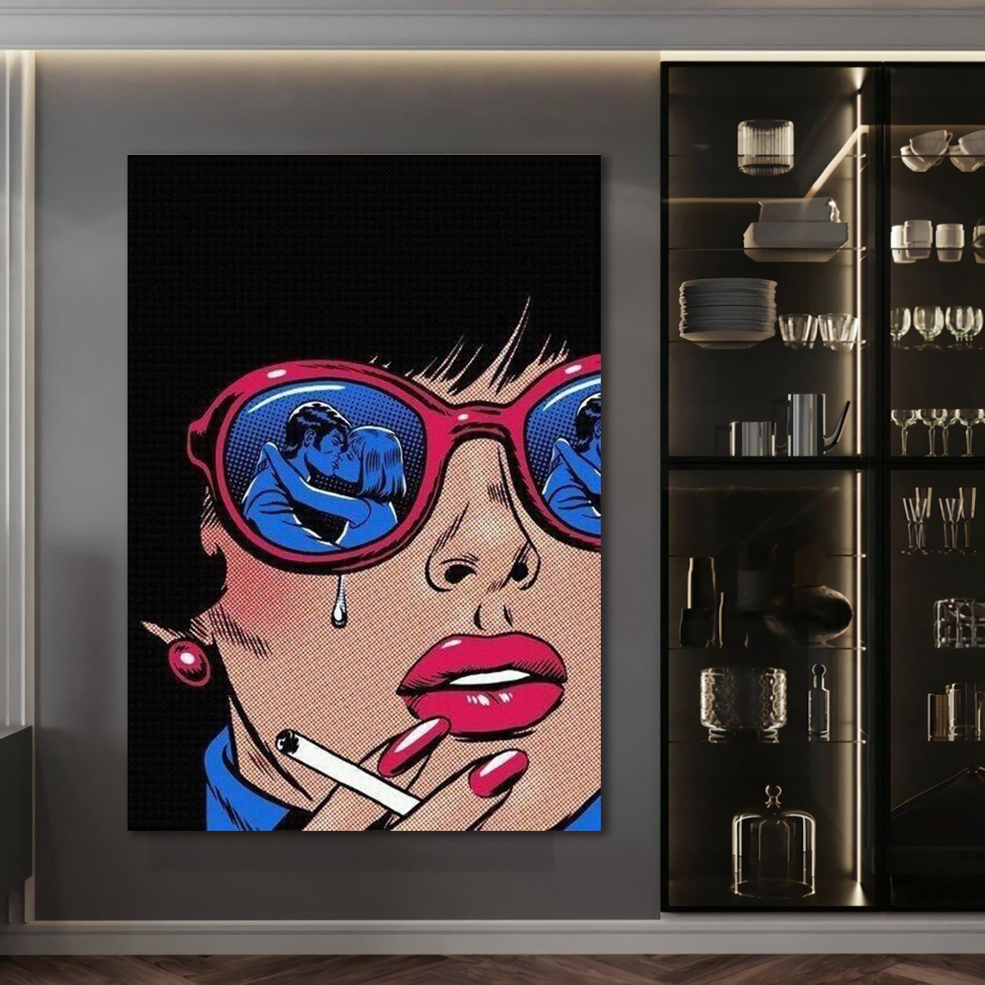 Kiss my Money - Canvas - Limited Edition of 70 Printmaking by Dr eight LOVE