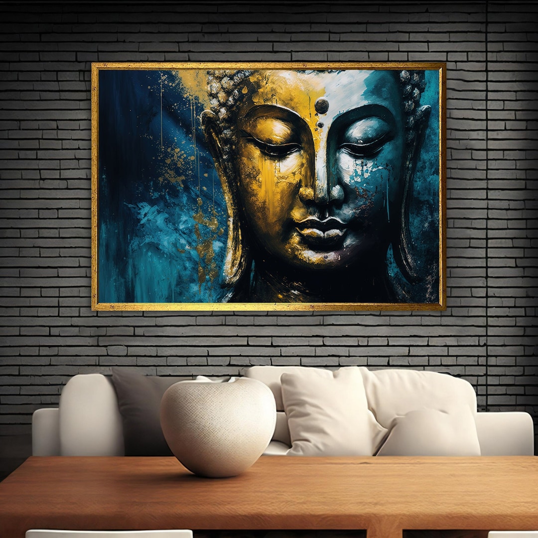 Buddha Canvas Print, Zen Wall Decor, Meditation Art, Home Decoration
