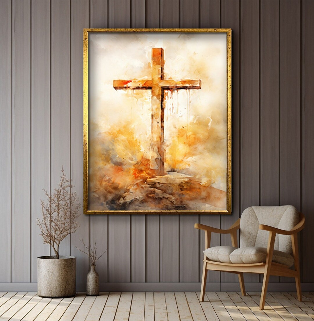 Jesus Wall Hanging, Jesus Cross Canvas, Cross , Jesus, Canvas Painting,crucifix Canvas Painting