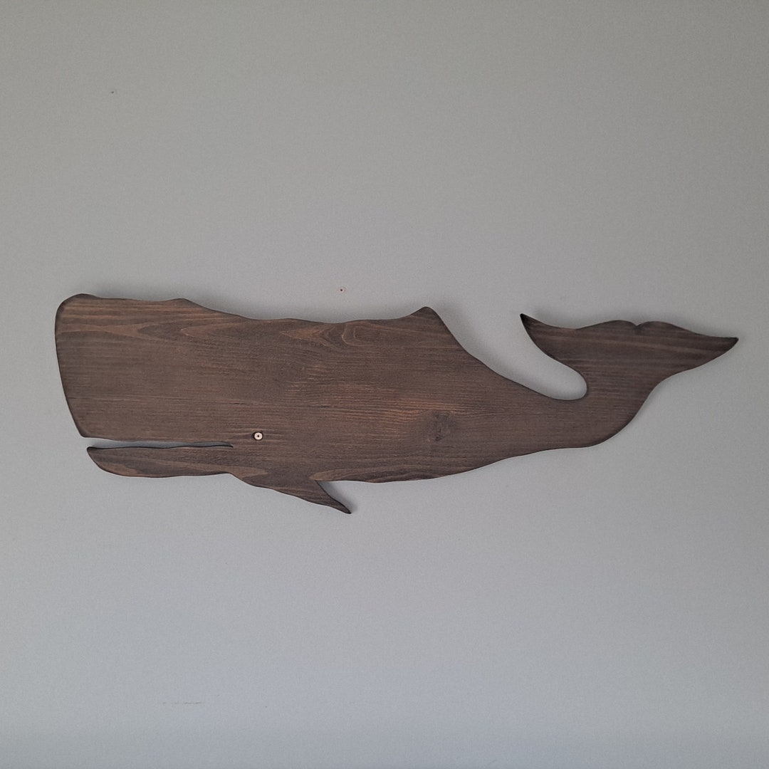 Large Wooden Whale Indooroutdoor Nautical Wall Decor Etsy