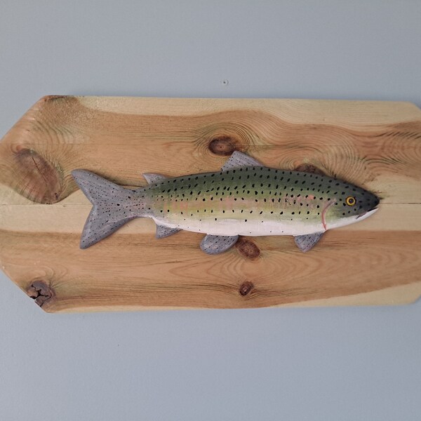Hand Painted Trout Etsy