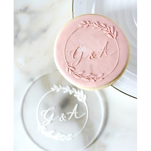 Personalisation- Initales Pour Engagement/Mariage - Embosser - Stamp - Cookie stamp