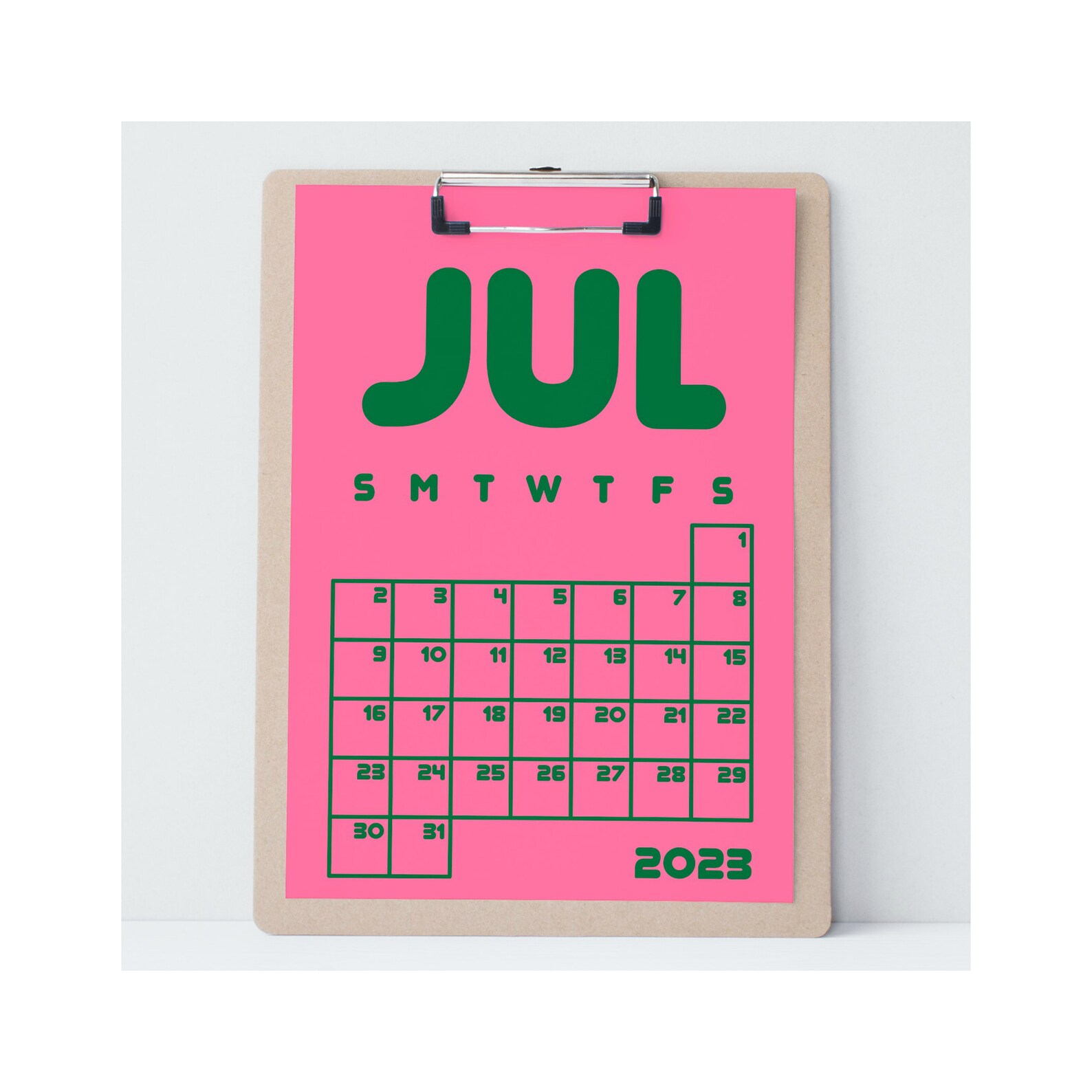 COLOURFUL CALENDAR 2023 Printable Instant Download Sunday Etsy