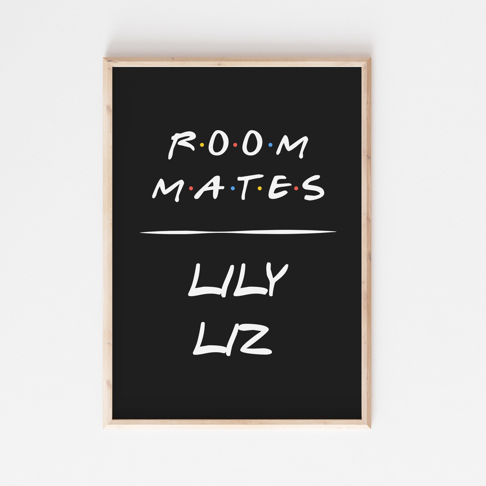Dormmates CUSTOM PRINTABLE Friends Style Typographic - Etsy