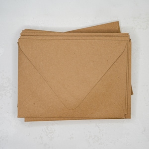 Sac marron A7 bricolage Enveloppes kraft pour faire-part pour cartes faites main et enveloppes d'invitation pour faire-part de mariage bricolage Kraft marron