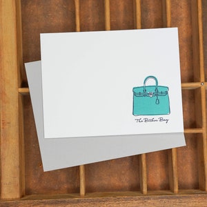 Iconische handtassen persoonlijke briefpapierset || Set van 12 kaarten || De meest iconische portemonnees van de mode geïllustreerd || Sociale briefpapier Set