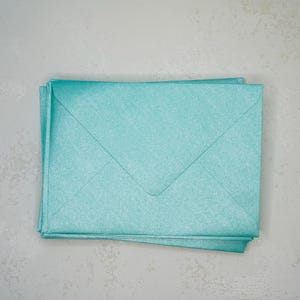 DIY A7 Metallic Teal Envelopes for Invitation Supplies for Handmade Card & Invitation Envelopes for DIY Wedding Invitation Teal Envelope