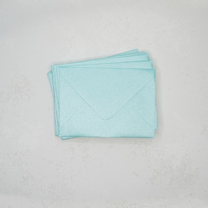 Sobre azul verdoso metálico DIY Bar 4 para suministros de tarjetas para sobres de tarjetas hechos a mano para la mejor tarjeta hecha a mano DIY Sobre azul verdoso metálico.