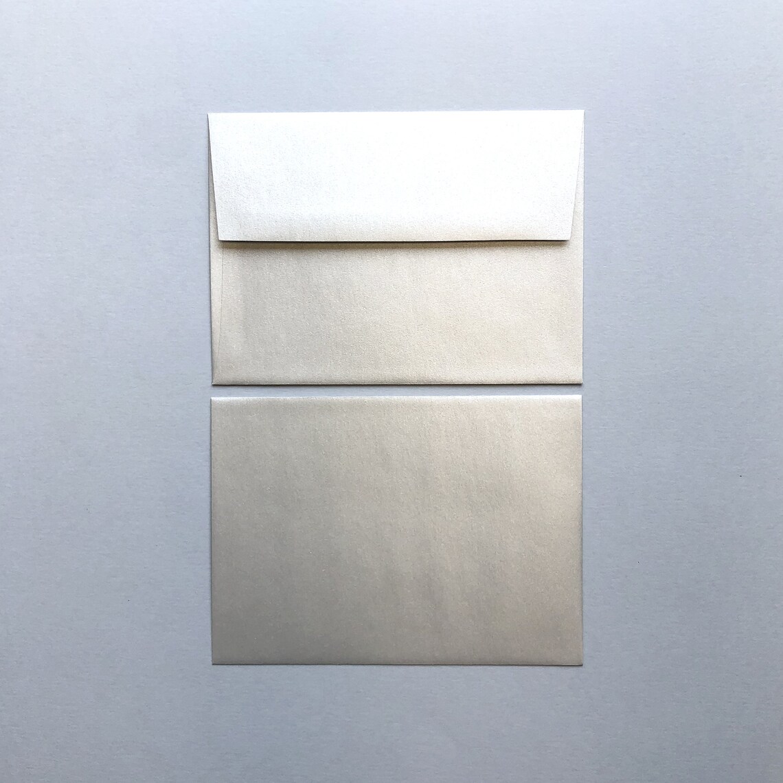 25 Silver Metallic Envelopes 5x7 A7 Square Flap Etsy