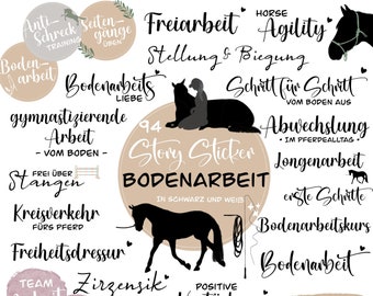 94 Storysticker Instagram Bodenarbeit | Instagram Story Sticker Pferde, Digital, png