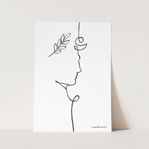 APOLLO Minimal Line Drawing Greek Mythology Artwork