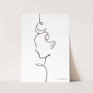 ARTEMIS Minimal Line Drawing Greek Mythology Artwork