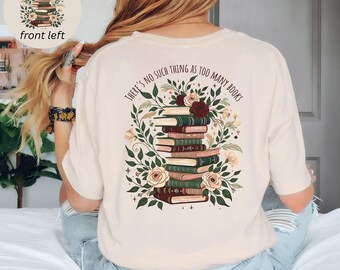 Floral Book Stack T-Shirt | Bookish Tee