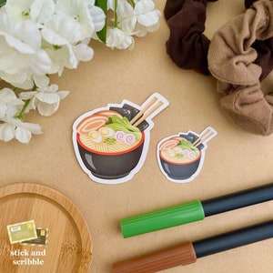Ramen Die Cut Sticker | food stickers, laptop stickers, die cut stickers, waterproof stickers, waterbottle stickers, cute stickers