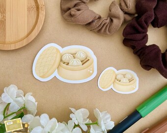 Dim Sum Die Cut Sticker | food stickers, waterproof stickers, laptop stickers, waterbottle stickers, cute food sticker