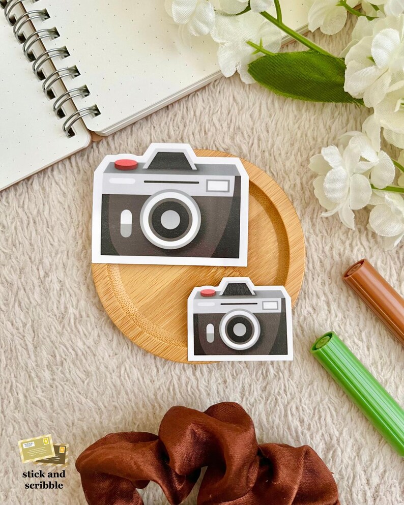 Camera Die Cut Sticker | Waterproof Stickers, Laptop Stickers ...