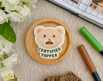 Adhesivo troquelado certificado Yapper / bonito adhesivo, adhesivo resistente al agua, adhesivo para portátil, adhesivo troquelado, adhesivo para teléfono, accesorios bonitos