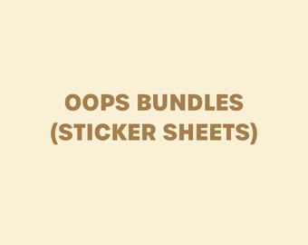 Oops Bundles (3 sticker sheets each) | bullet journal stickers, planner stickers, scrapbook stickers, decorative stickers
