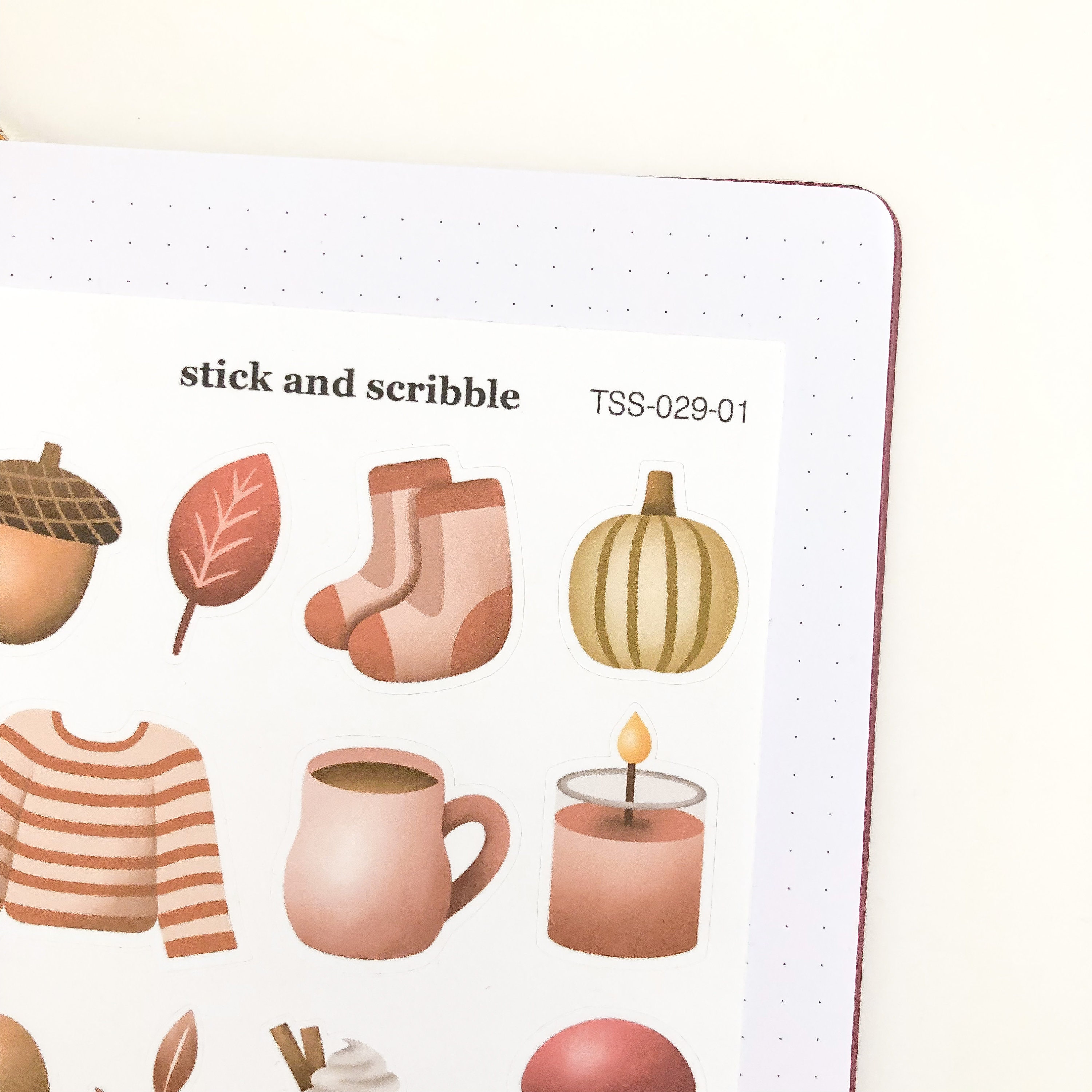 Cozy Autumn Day (version 1) Sticker Sheet | Bullet Journal Stickers ...