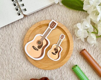 Guitar Die Cut Sticker | waterproof stickers, laptop stickers, waterbottle stickers, cute sticker, small gifts, cute accessories