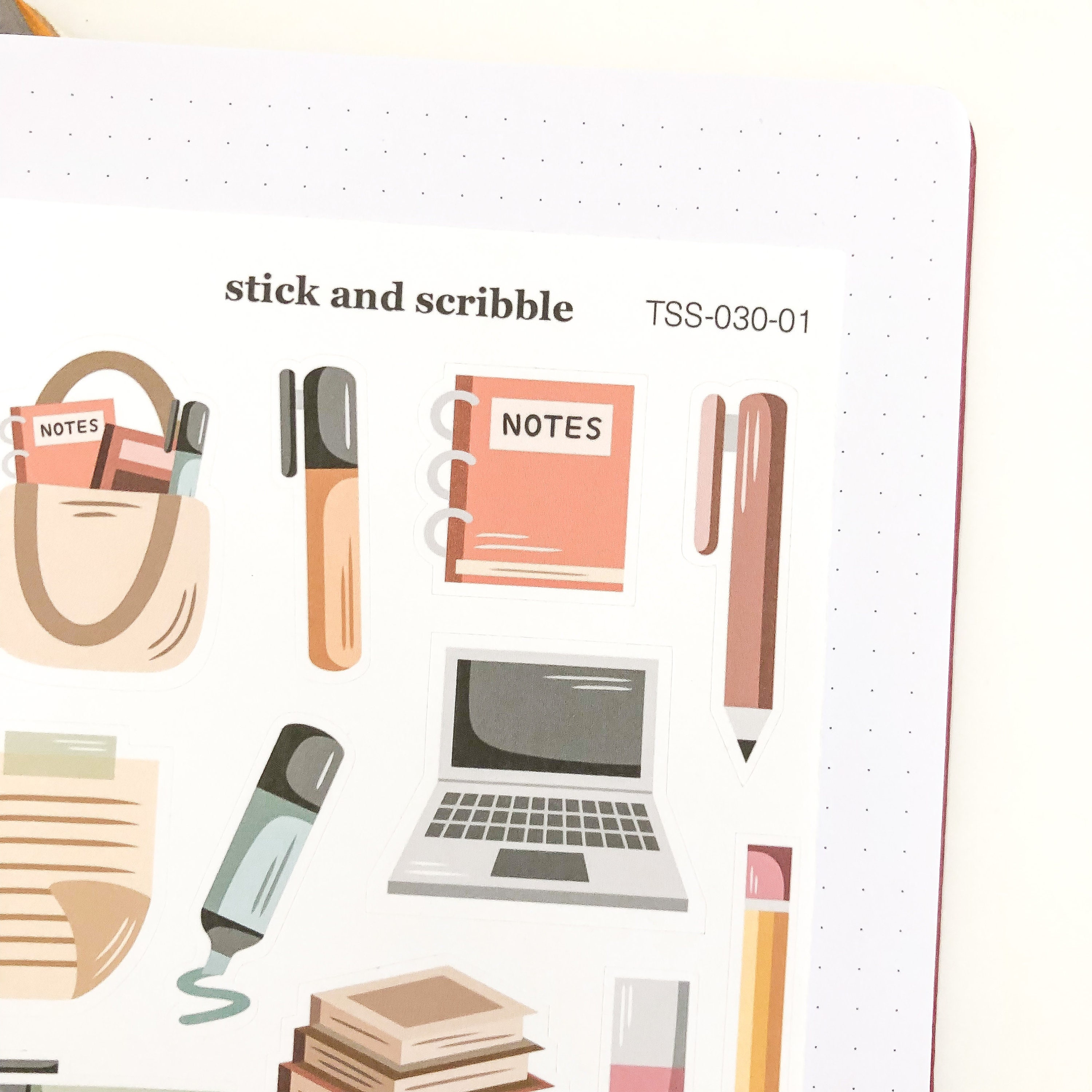 Sticker For Desk Line Desk Essentials Sticker Sheet | Bullet Journal Stickers, Planner ...