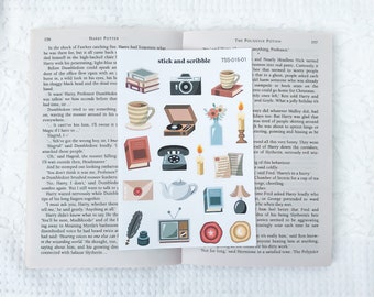 Vintage Items Sticker Sheet | bullet journal stickers, planner stickers, scrapbook stickers, vintage sticker sheet, vintage stickers