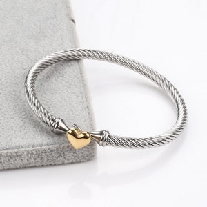 golden heart bangle