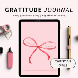 Digital Gratitude Journal, Christian, Prayer Journal, Daily Reflection, iPad Digital Planner, GoodNotes Gratitude Planner, Daily Reflection