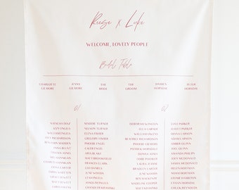 Seating Plan Cotton Banner for Long Tables