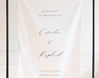 Wedding Welcome Sign Personalized Cotton Banner