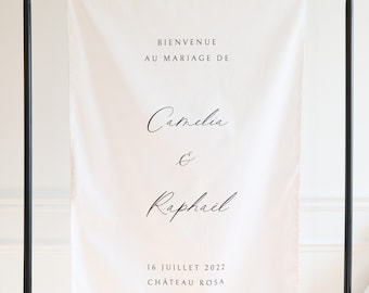 Wedding Welcome Sign Personalized Cotton Banner