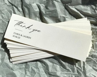 Modern Wedding Thank You Tags, Calligraphy favor tags, Custom wedding favor tags, Adhesive Favor Tags, Custom Candle Tag