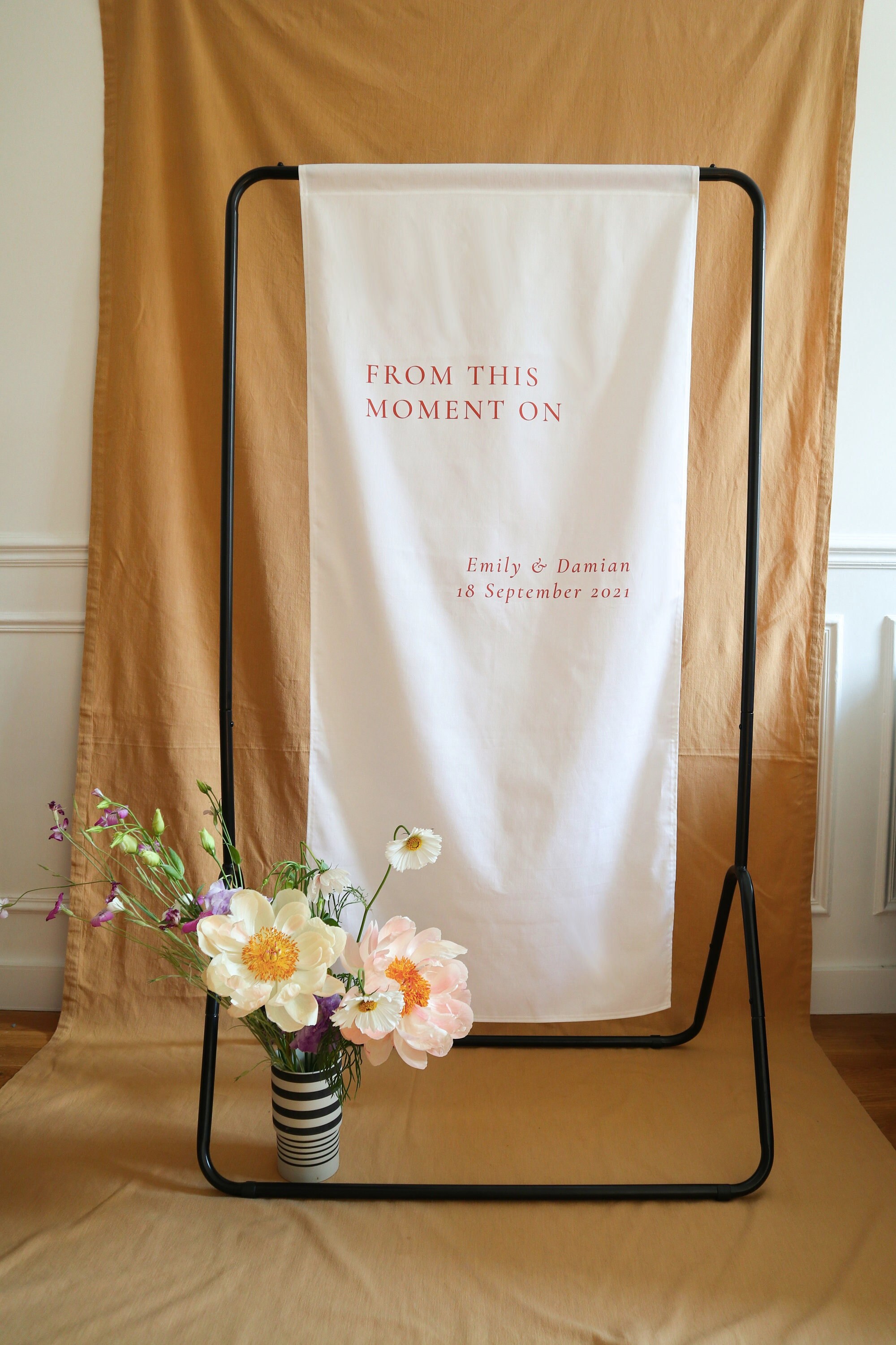 Wedding Cotton Banner Personalized With Favorite Quote