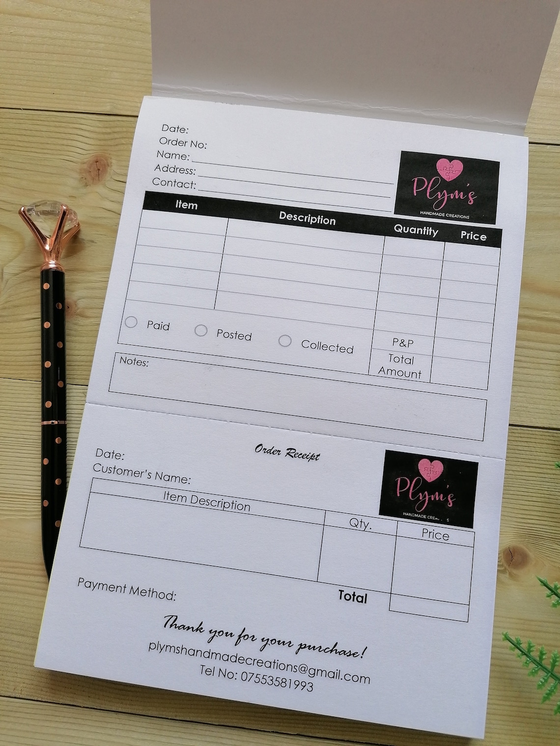 Libro De Facturas Personalizado A5 – Duplicado Para Recibos Y Pedidos