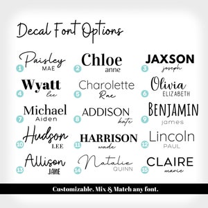 Milestone Tote Labels Milestone Tote Name decal and Folder Labels DIY Kit Sticker Name Kids memory box Child file DIY Baby Memory Box image 2