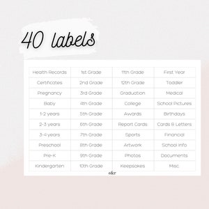 Printable Milestone Tote Labels Instant Download School File Box Labels ...