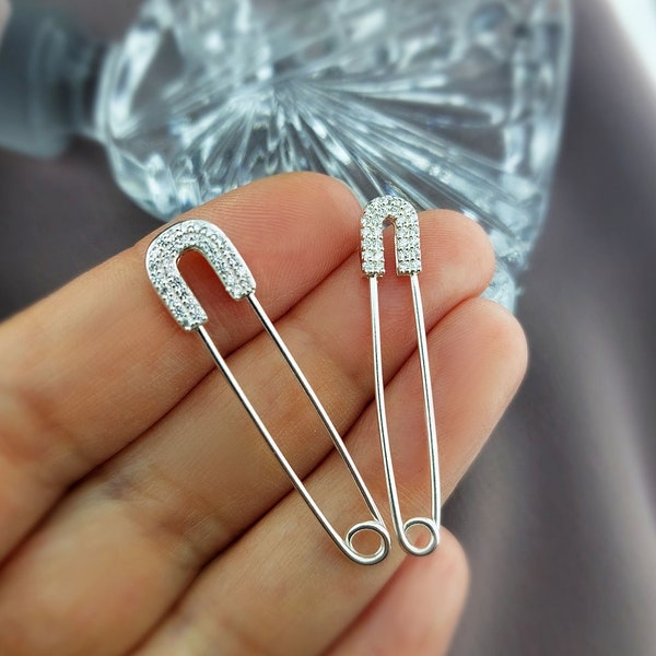 Épingles de sécurité en argent de qualité supérieure, broche en argent sterling pour vêtements, cadeau pour elle