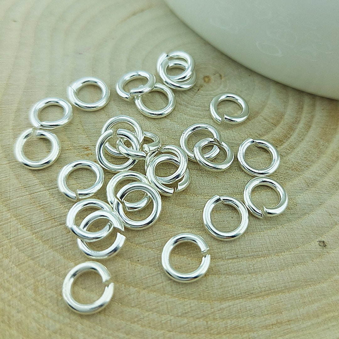 5 Sterling Silver Open Jump Rings: Jewelry Making Connector (7.56mm) - Etsy