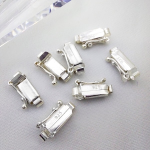 925 Sterling Silver Box Jewelry Clasps, Box Clasp, Silver Clasp, Sterling Silver Clasps, Rectangular Clasp, 925 Silver Clasp image 4