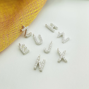 925 Sterling Silver 5x7mm Letter Charms, Silver Letter, Jewelry Supplies, Personalized Charms