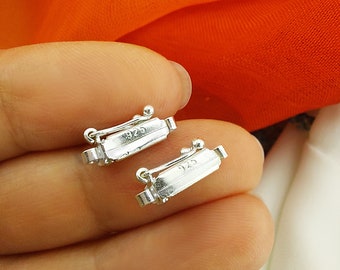 925 Sterling Silver Box Jewelry Clasps, Box Clasp, Silver Clasp, Sterling Silver Clasps, Rectangular Clasp, 925 Silver Clasp