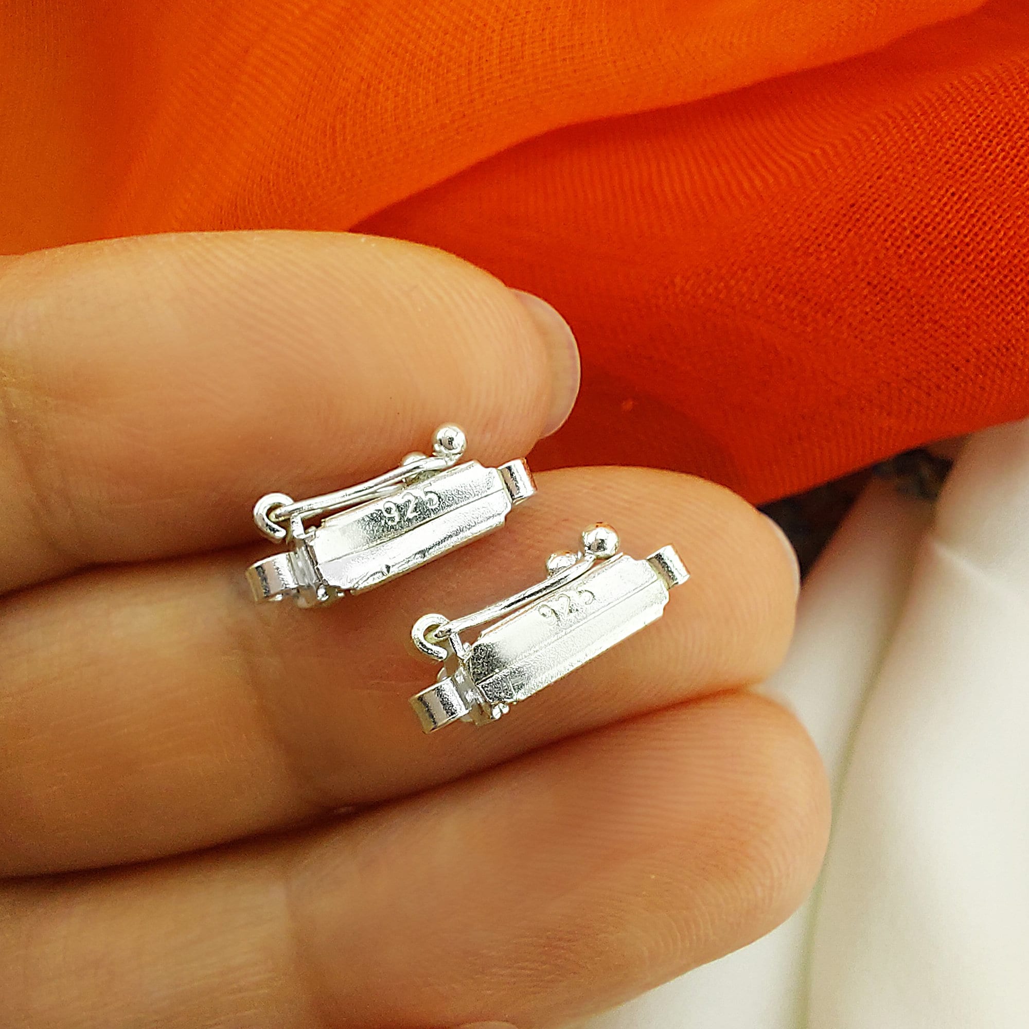 925 Sterling Silver Box Jewelry Clasps, Box Clasp, Silver