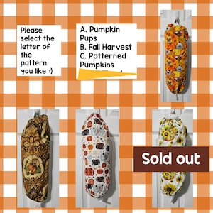 100% Cotton Homemade Autumn/Halloween Plastic Bag Holder Selections image 1