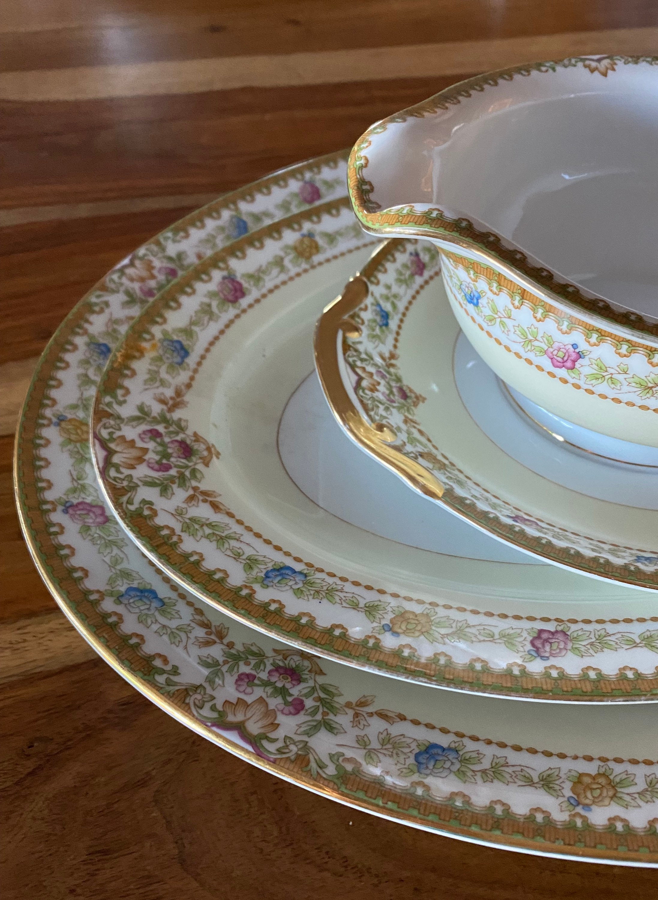 Various Vintage Meito China Serving Pieces Fantasy Pattern Etsy