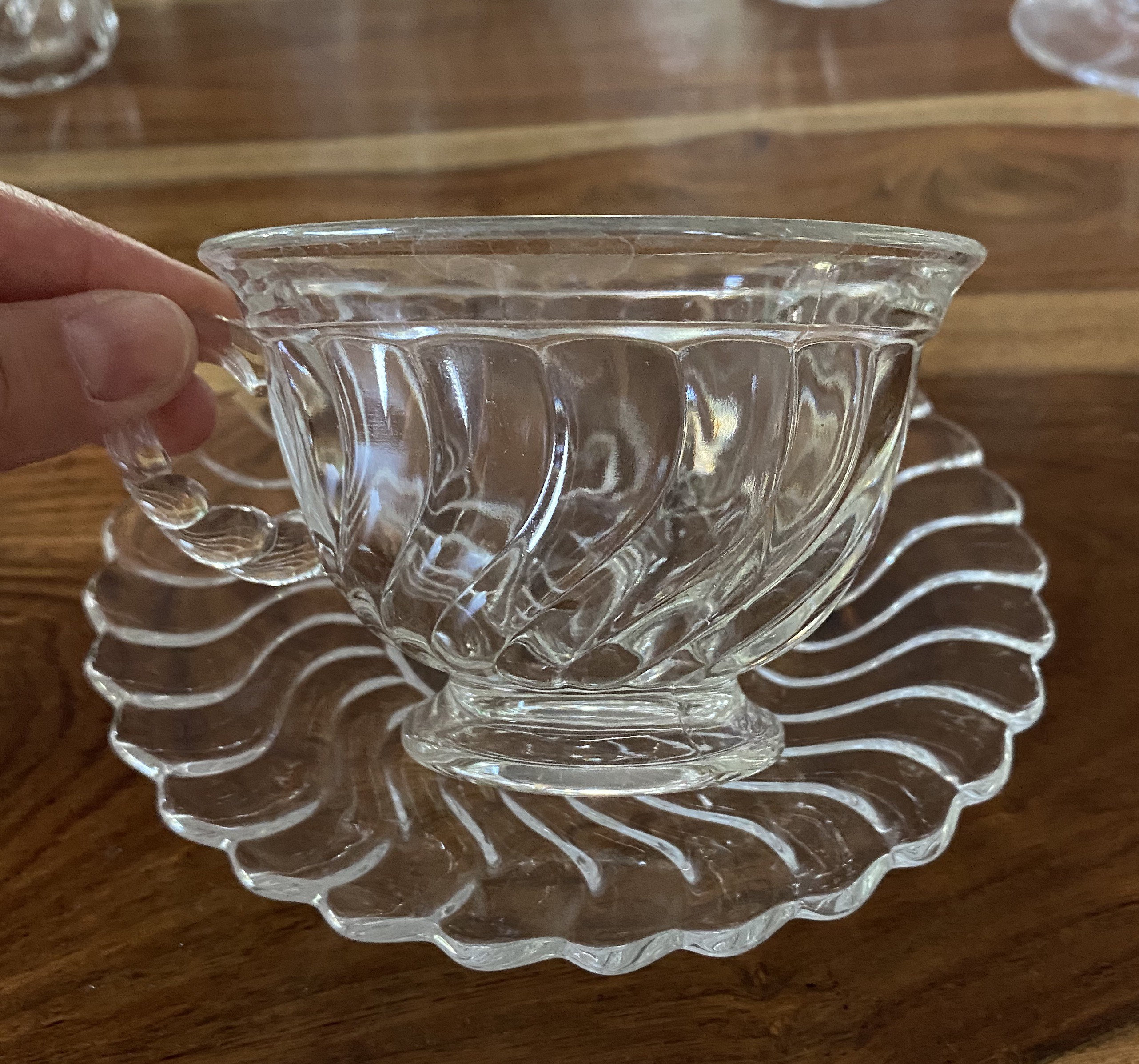 Vintage Fostoria Colony Pattern Teacup and Saucer Set Etsy