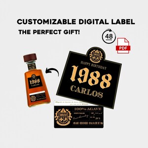 Personalised Tequila Agave Digital Label - *DIGITAL* LABEL ONLY - Perfect Gift for Tequila Lovers
