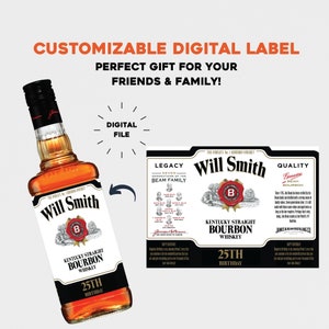 Personalised Whisky Digital Label detailed version - *DIGITAL* LABEL ONLY - Any Name, Message