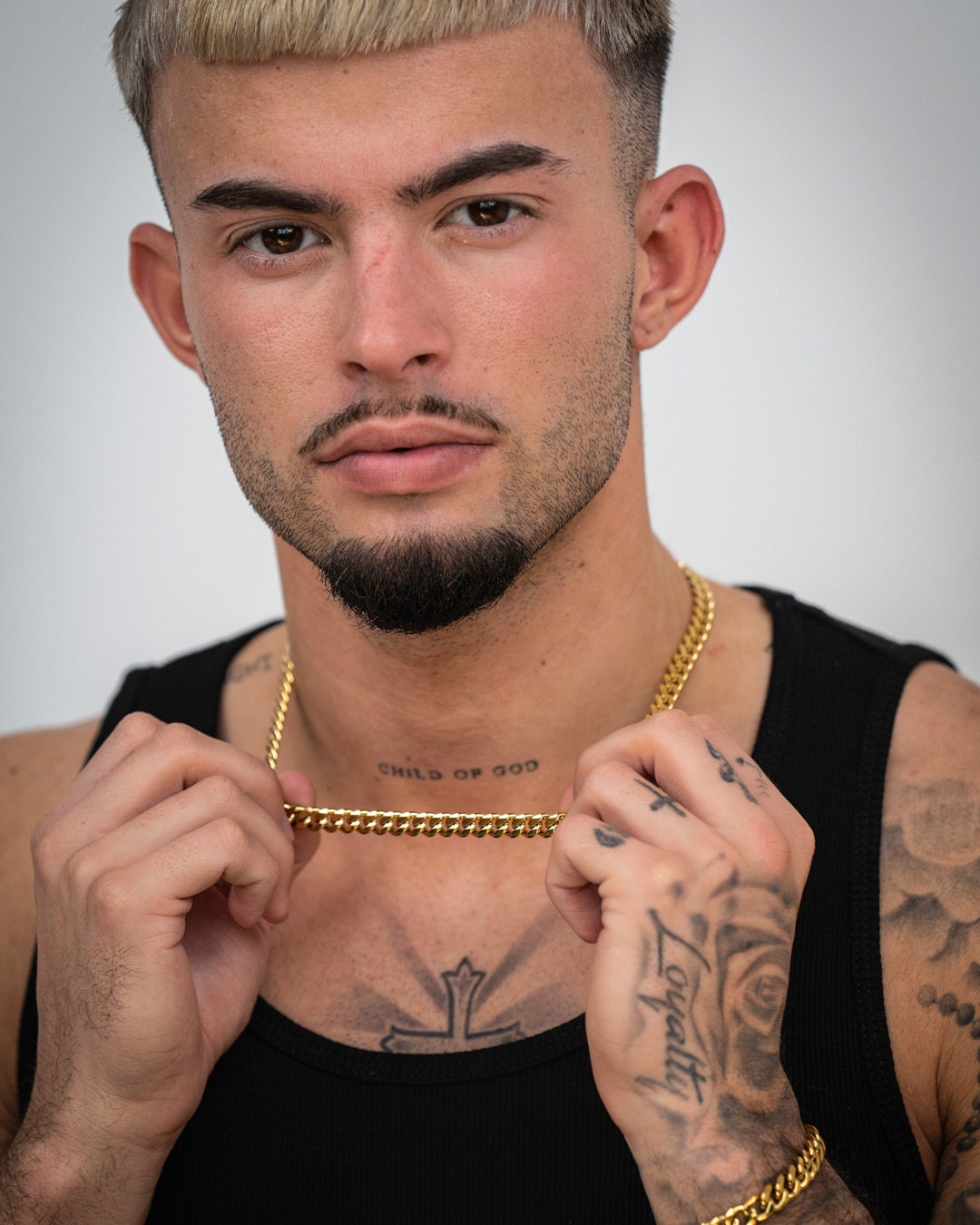 Cuban Chain 8mm - Crafted From 316L Stainless Steel and 18k Gold ...
