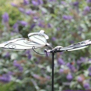 Glass Wing Glow in the Dark Butterfly Dragonfly Stake Outdoor Stake Ornament Decor Butterfly Insect Garden Gifts for Mum image 3