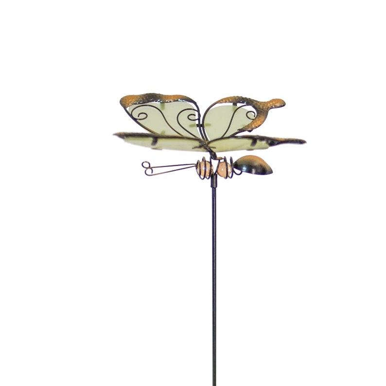 Glass Wing Glow in the Dark Butterfly Dragonfly Stake Outdoor Stake Ornament Decor Butterfly Insect Garden Gifts for Mum Butterfly